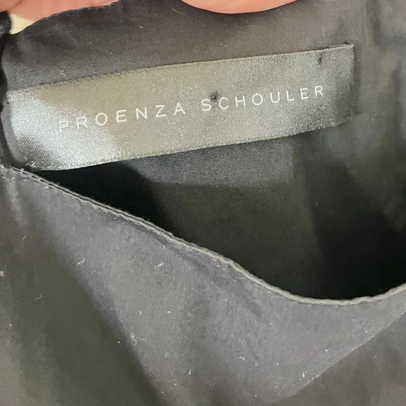 Proenza Schouler Black Cotton Silk Mini Dress - Picture 7 of 10